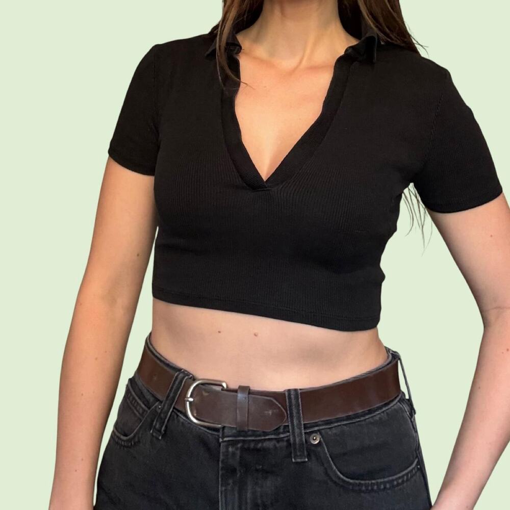 Zara crop with collar size